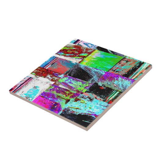 Ceramic Tile – Abstract Grid タイル (側面)