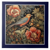 Ceramic Tile - Art Nouveau Bird Design タイル (正面)