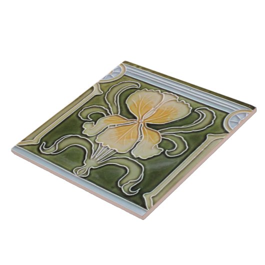 Ceramic Tile - Art Nouveau Iris Border Tile タイル (側面)
