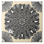 Ceramic Tile Beige B "The Touch Of Infinity" タイル (正面)