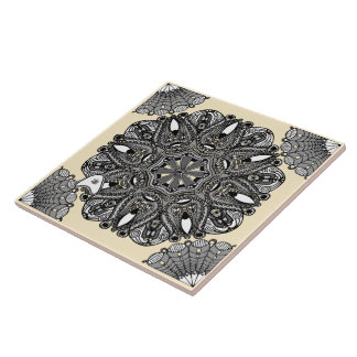 Ceramic Tile Beige B "The Touch Of Infinity" タイル