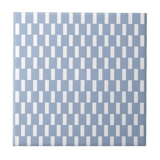 Ceramic Tile  Blue Stripe Square タイル (正面)
