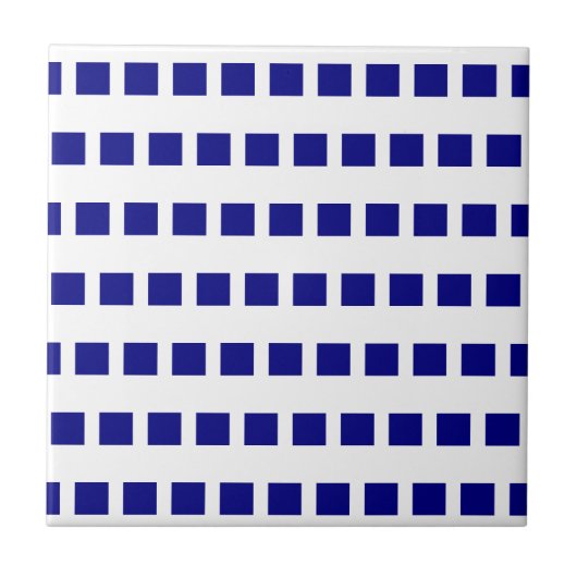 Ceramic Tile Blue & White Checkered タイル (正面)