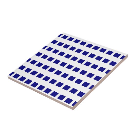 Ceramic Tile Blue & White Checkered タイル (側面)