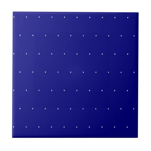 Ceramic Tile Blue & White Dotted  タイル (正面)