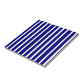 Ceramic Tile Blue & White Stripe タイル (側面)