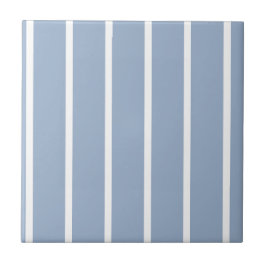 Ceramic Tile Blue & White Stripe  タイル