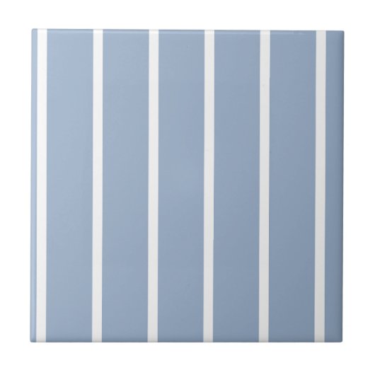 Ceramic Tile Blue & White Stripe タイル (正面)