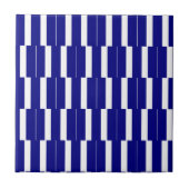 Ceramic Tile Blue & White Stripe タイル (正面)