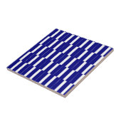 Ceramic Tile Blue & White Stripe タイル (側面)
