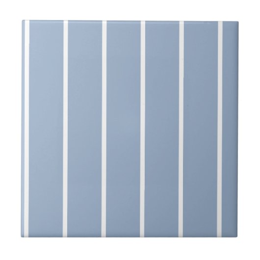 Ceramic Tile Blue & White Stripe タイル (正面)