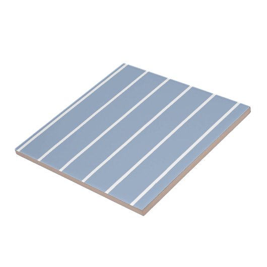 Ceramic Tile Blue & White Stripe タイル (側面)
