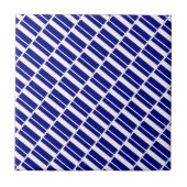 Ceramic Tile Blue & White Stripe タイル (正面)