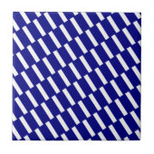 Ceramic Tile Blue & White Stripe タイル (正面)