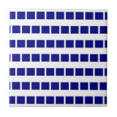 Ceramic Tile Blue & White Stripe Checkered タイル (正面)
