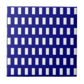 Ceramic Tile Blue & White Stripe Checkered タイル (正面)