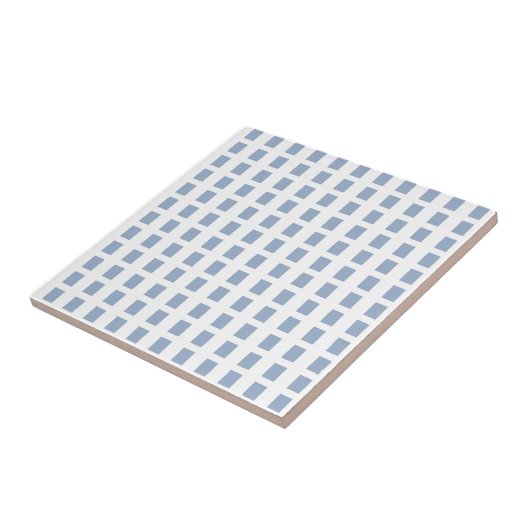 Ceramic Tile  Blue & White Stripe Square タイル (側面)