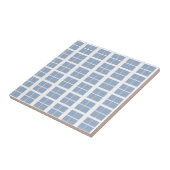 Ceramic Tile Blue & White Stripe Square タイル (側面)