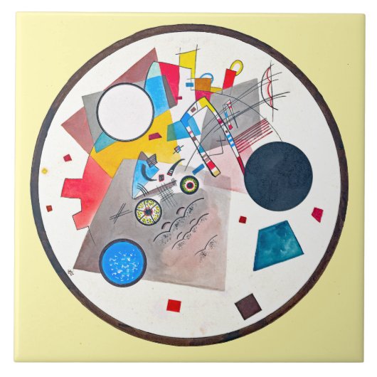 CERAMIC TILE - "Circles in a Circle" - Kandinsky タイル (正面)
