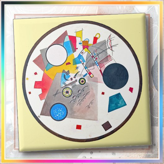 CERAMIC TILE - "Circles in a Circle" - Kandinsky タイル