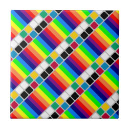 Ceramic Tile Colorful Colors Stripe タイル