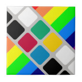 Ceramic Tile Colorful Colors Stripe タイル (正面)