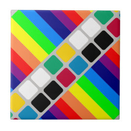 Ceramic Tile Colorful Colors Stripe タイル