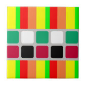 Ceramic Tile Colorful Colors Stripe タイル (正面)