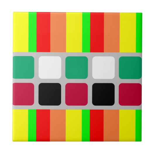 Ceramic Tile Colorful Colors Stripe タイル (正面)