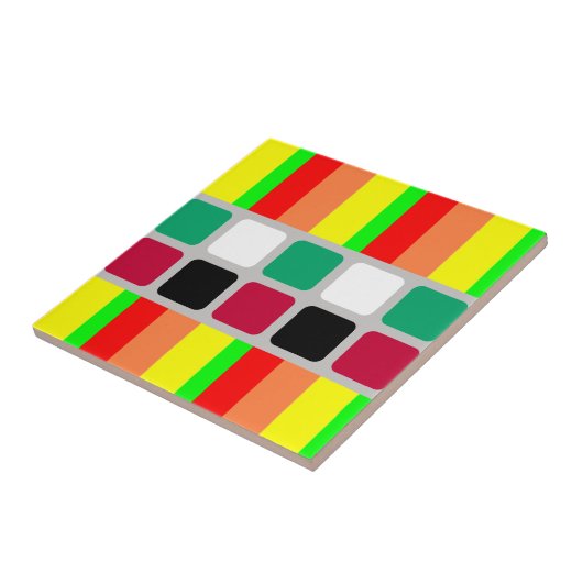 Ceramic Tile Colorful Colors Stripe タイル (側面)