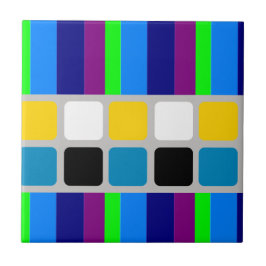 Ceramic Tile Colorful Colors Stripe タイル