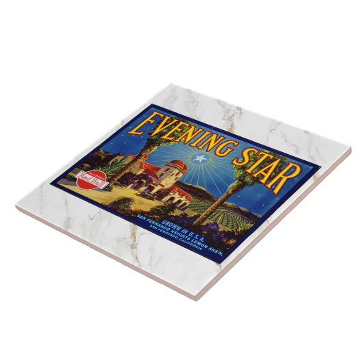 CERAMIC TILE - ''Evening Star'' - Crate Label タイル (側面)