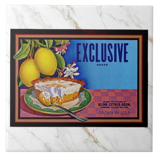 CERAMIC TILE - Exclusive Brand Lemons -Crate Label タイル (正面)