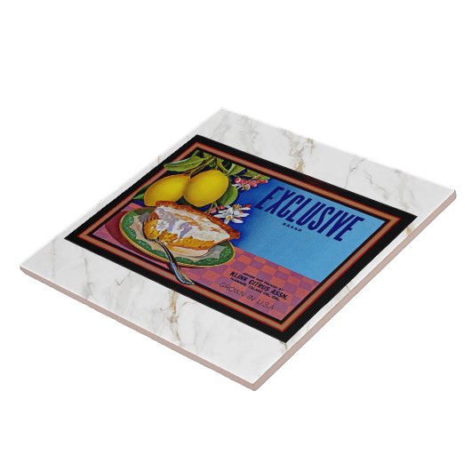 CERAMIC TILE - Exclusive Brand Lemons -Crate Label タイル (側面)
