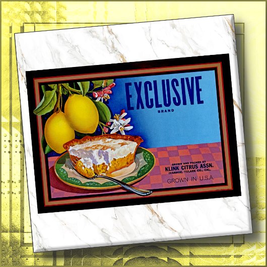 CERAMIC TILE - Exclusive Brand Lemons -Crate Label タイル