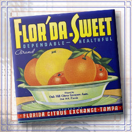 CERAMIC TILE - "Flor'da-Sweet" - Crate label タイル