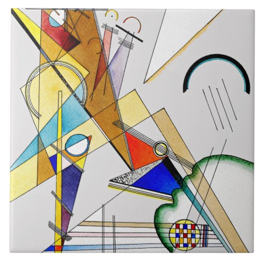CERAMIC TILE - "Gewebe" - Wassily Kandinsky タイル (正面)
