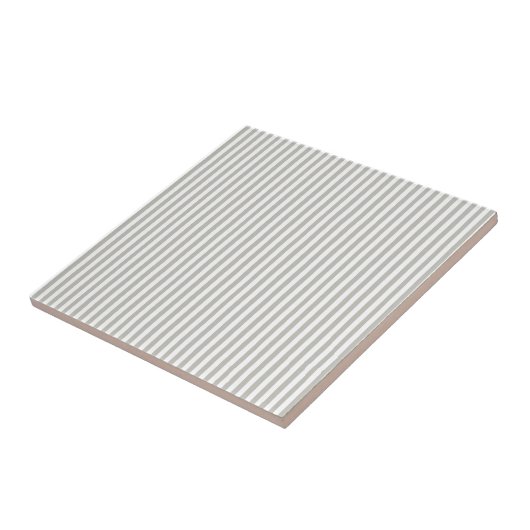 Ceramic Tile Grey & White Stripe タイル (側面)