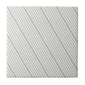 Ceramic Tile Grey & White Stripe タイル (正面)