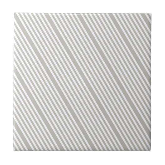 Ceramic Tile Grey & White Stripe タイル (正面)