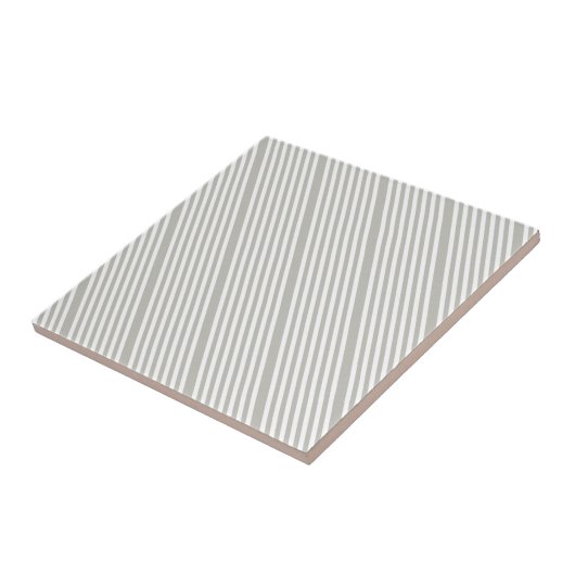 Ceramic Tile Grey & White Stripe タイル (側面)