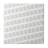 Ceramic Tile Grey & White Stripe タイル (正面)