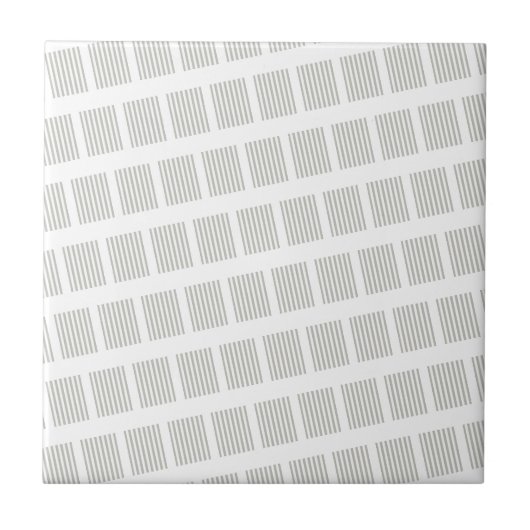 Ceramic Tile Grey & White Stripe タイル (正面)
