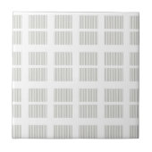 Ceramic Tile Grey & White Stripe タイル (正面)