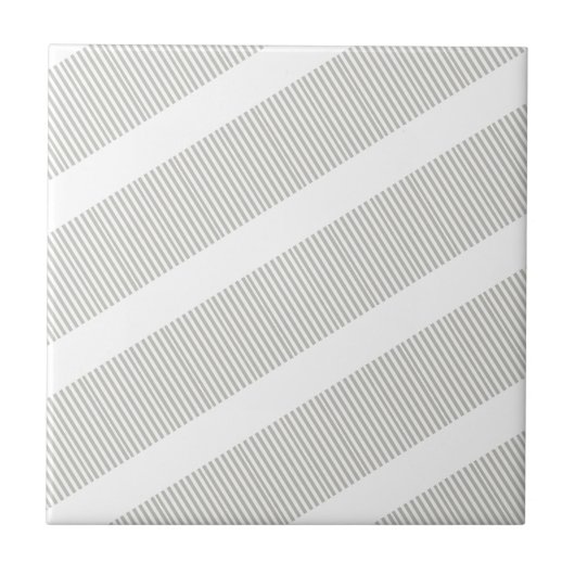 Ceramic Tile Grey & White Stripe タイル (正面)