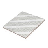 Ceramic Tile Grey & White Stripe タイル (側面)