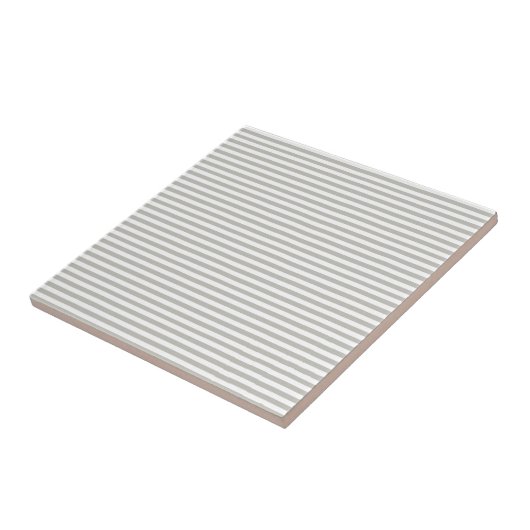 Ceramic Tile Grey & White Stripe タイル (側面)