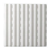 Ceramic Tile Grey & White Stripe  タイル (正面)