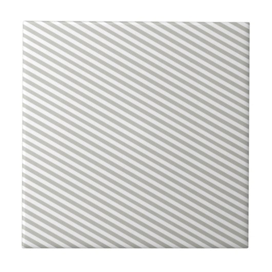 Ceramic Tile Grey & White Stripe タイル (正面)