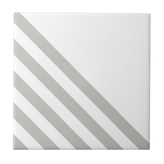 Ceramic Tile Grey & White Stripe  タイル (正面)